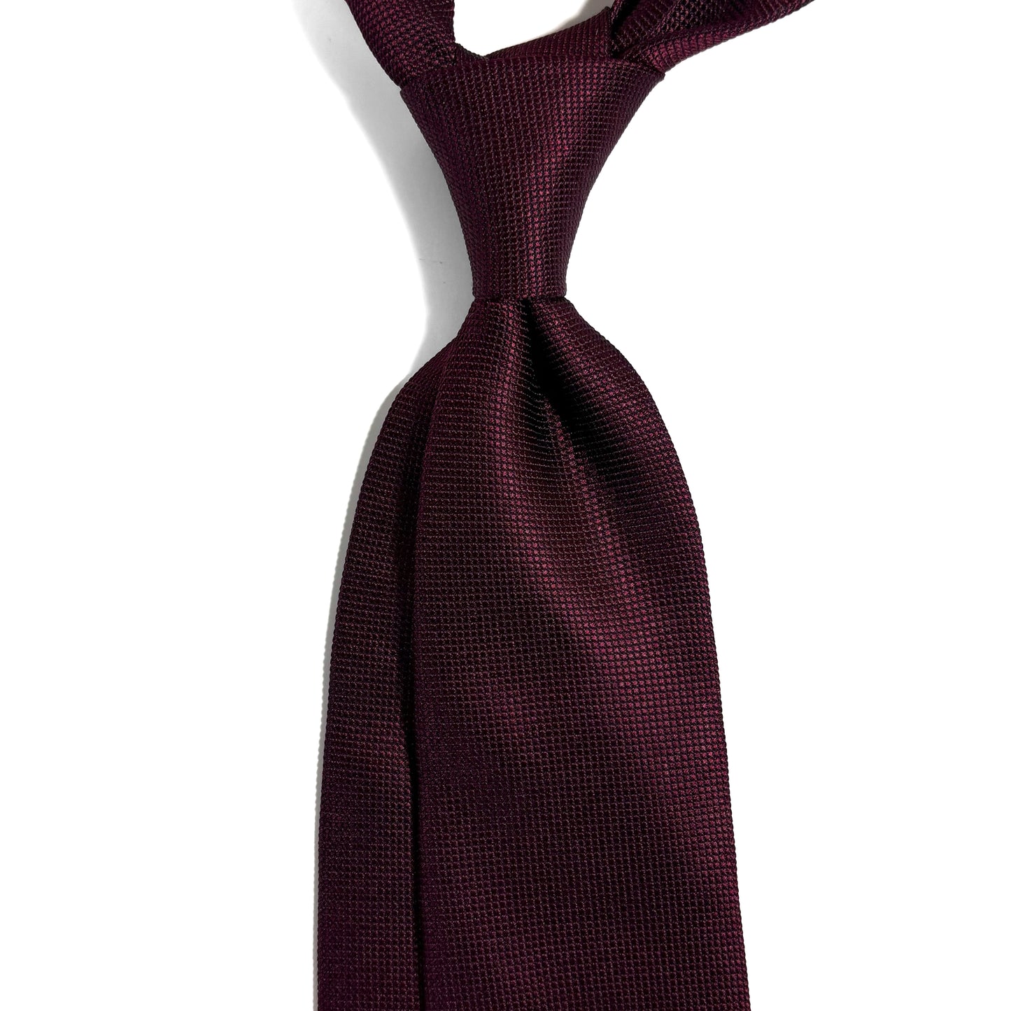 Burgundy Solid Silk Jacquard Tie