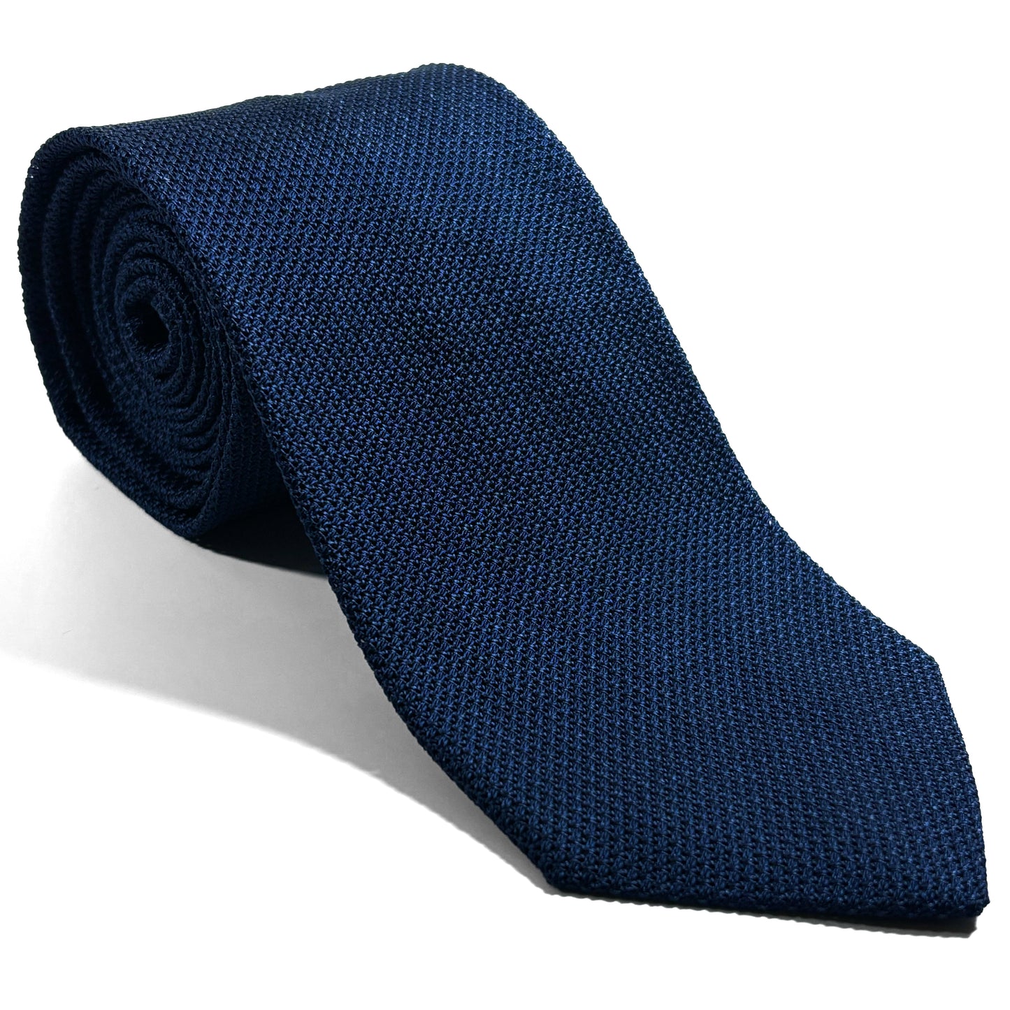 Dark Blue Silk Grenadine Tie (Garza Fina)