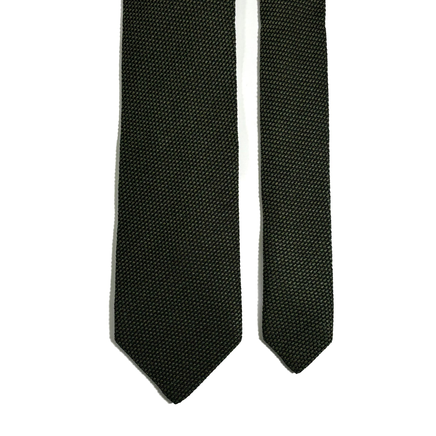 Olive Green Silk Grenadine Tie (Garza Fina)