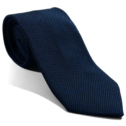 Navy Blue Silk Grenadine Tie (Garza Fina)