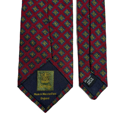 Burgundy Diamond Silk Jacquard Tie