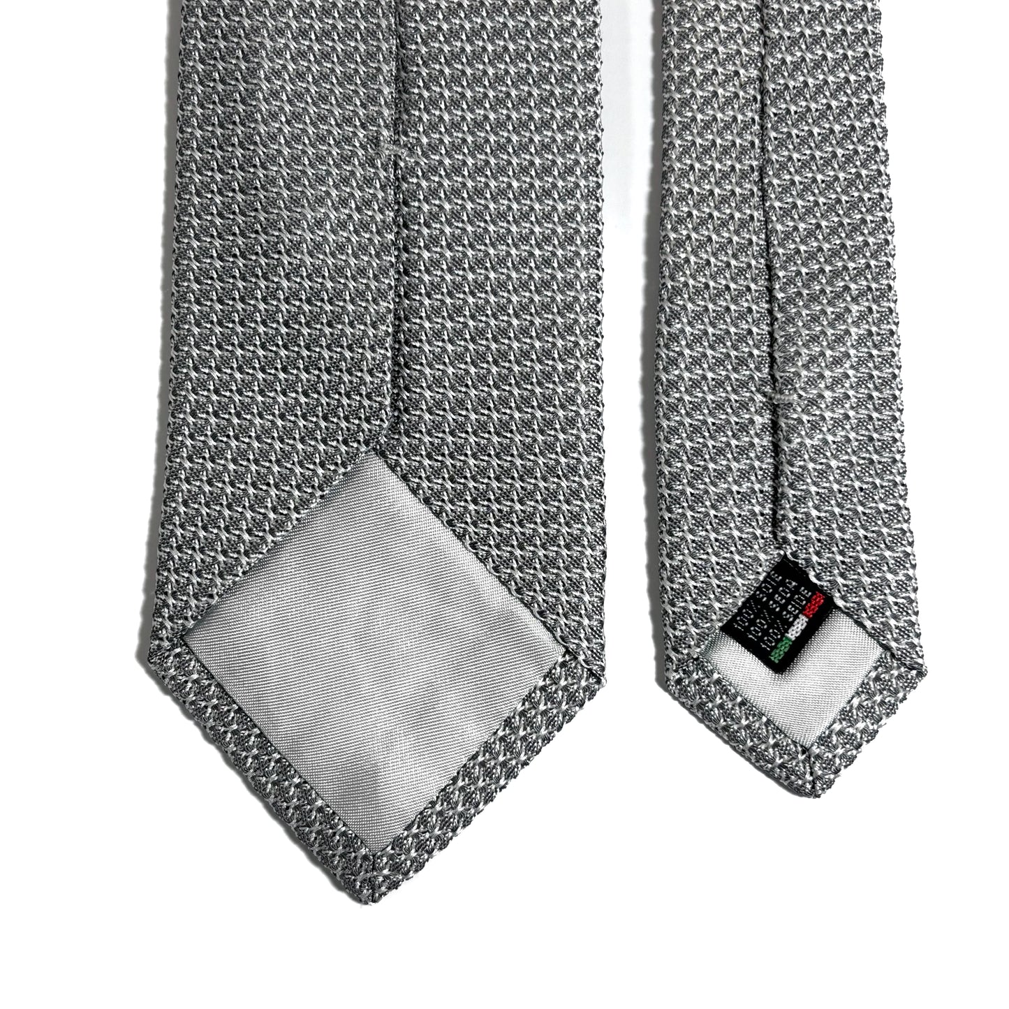 Silver Silk Grenadine Tie (Garza Grossa)