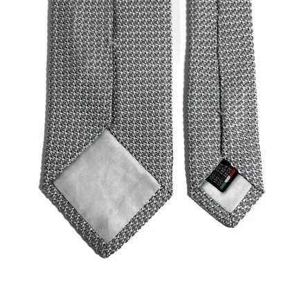 Silver Silk Grenadine Tie (Garza Grossa)