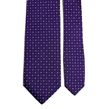 Purple Floral Silk Jacquard Tie