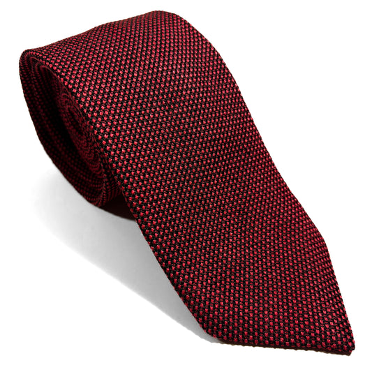 Brick Red Silk Grenadine Tie (Garza Fina)