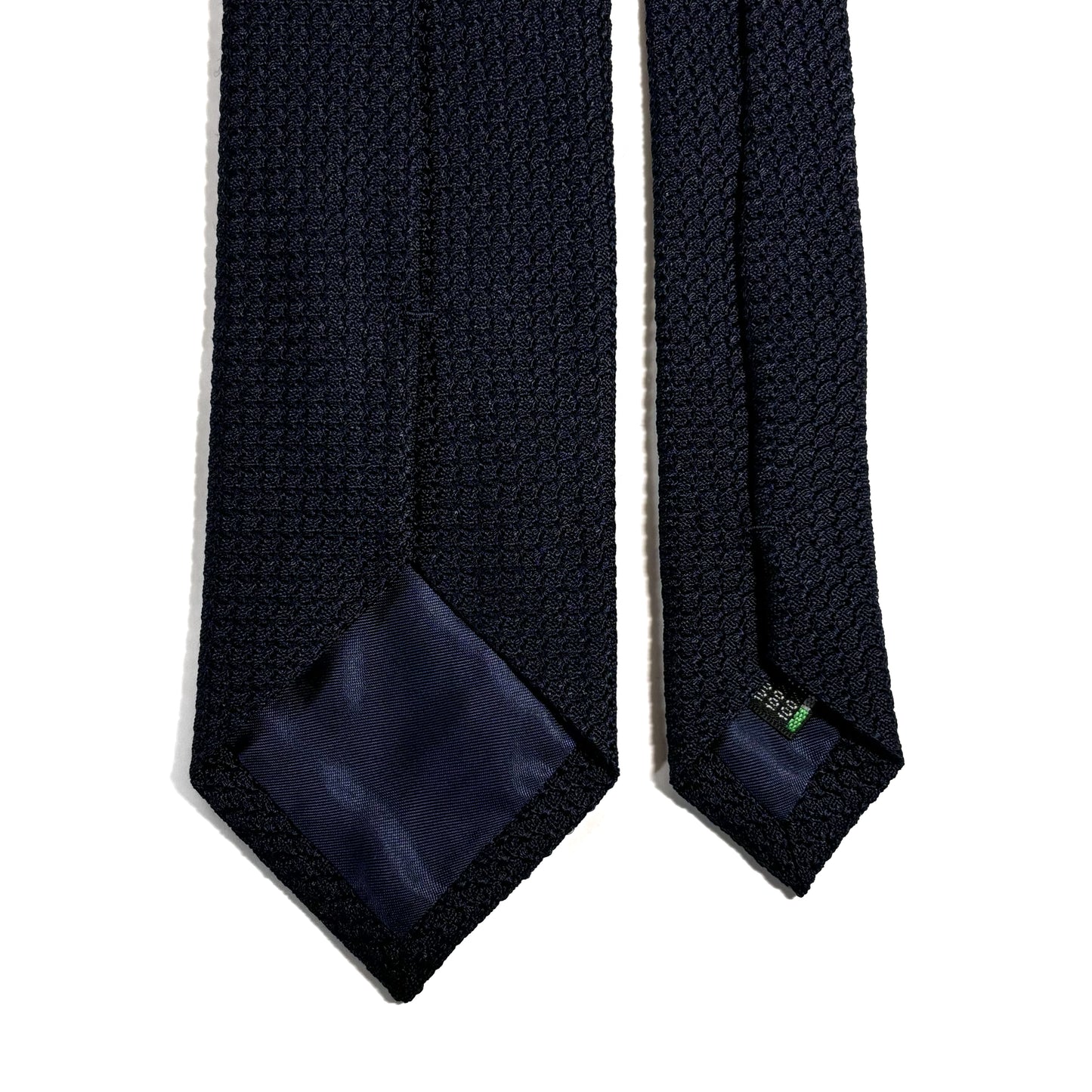 Navy Blue Silk Grenadine Tie (Garza Grossa)