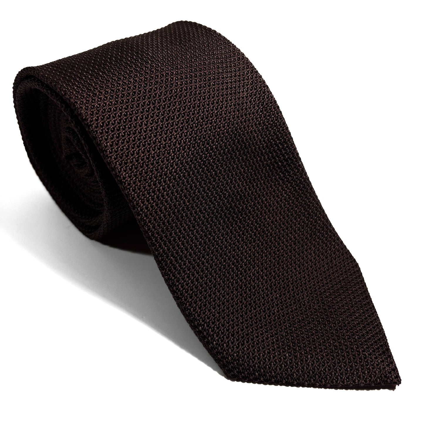 Brown Silk Grenadine Tie (Garza Fina)