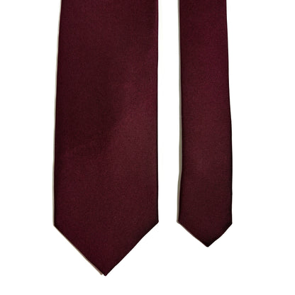 Burgundy English Printed Twill Silk Tie