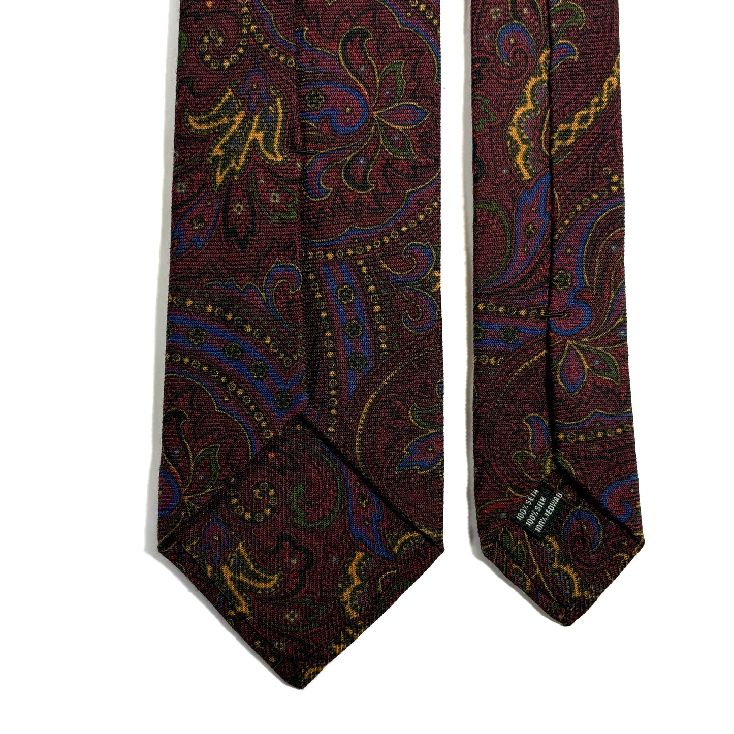 Burgundy Paisley Wool/Silk Tie