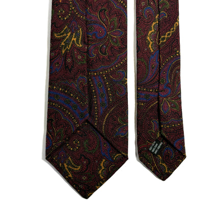 Burgundy Paisley Wool/Silk Tie