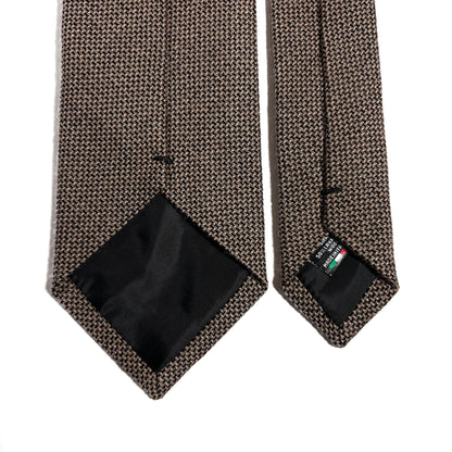 Beige Wool/Silk Grenadine Tie (Garza Fina)