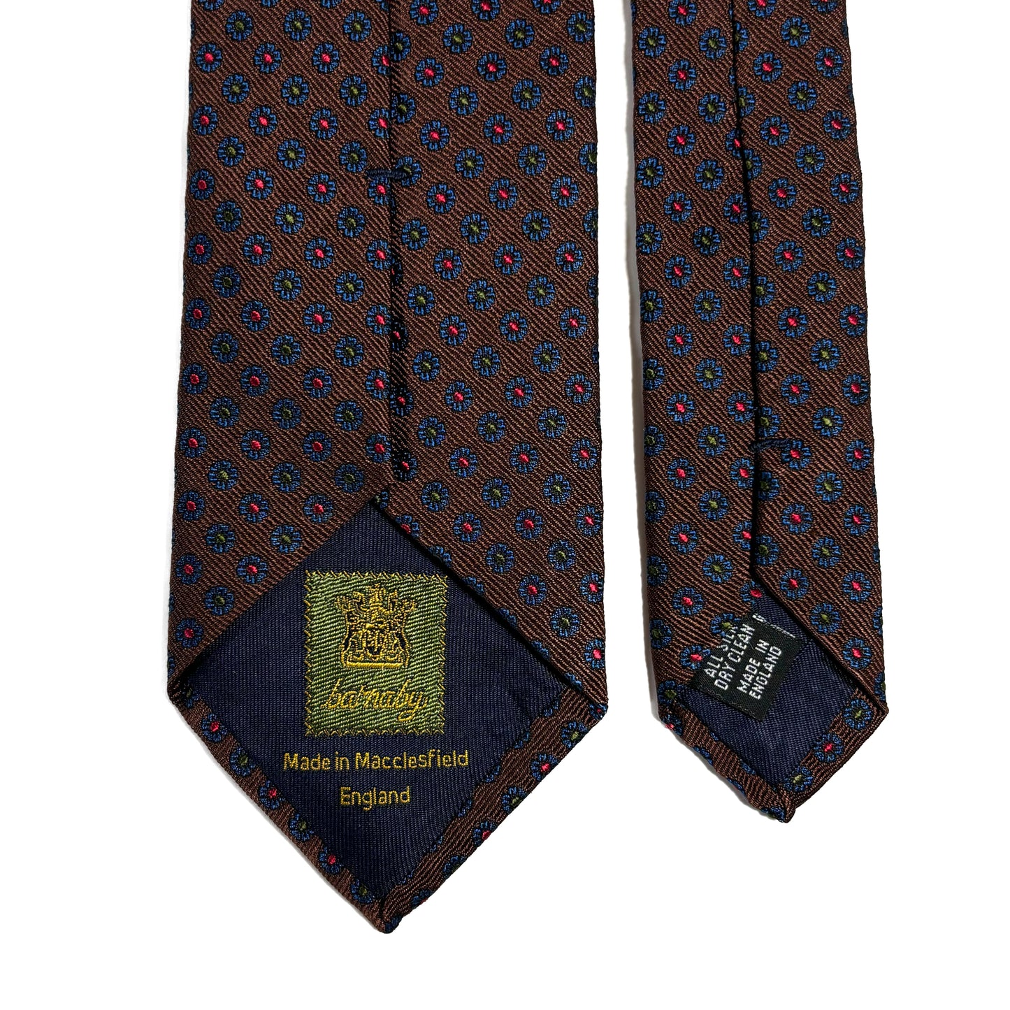 Brown Floral Neats Silk Jacquard Tie