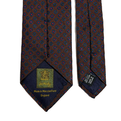 Brown Floral Neats Silk Jacquard Tie