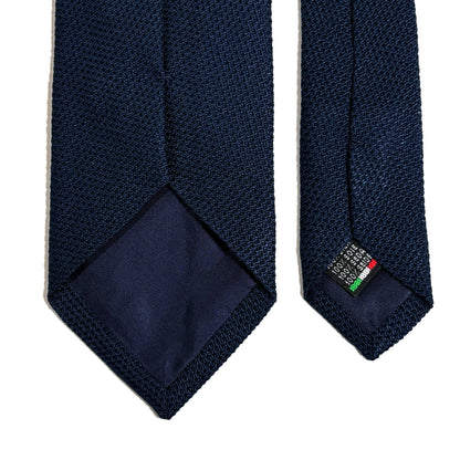 Navy Blue Silk Grenadine Tie (Garza Fina)