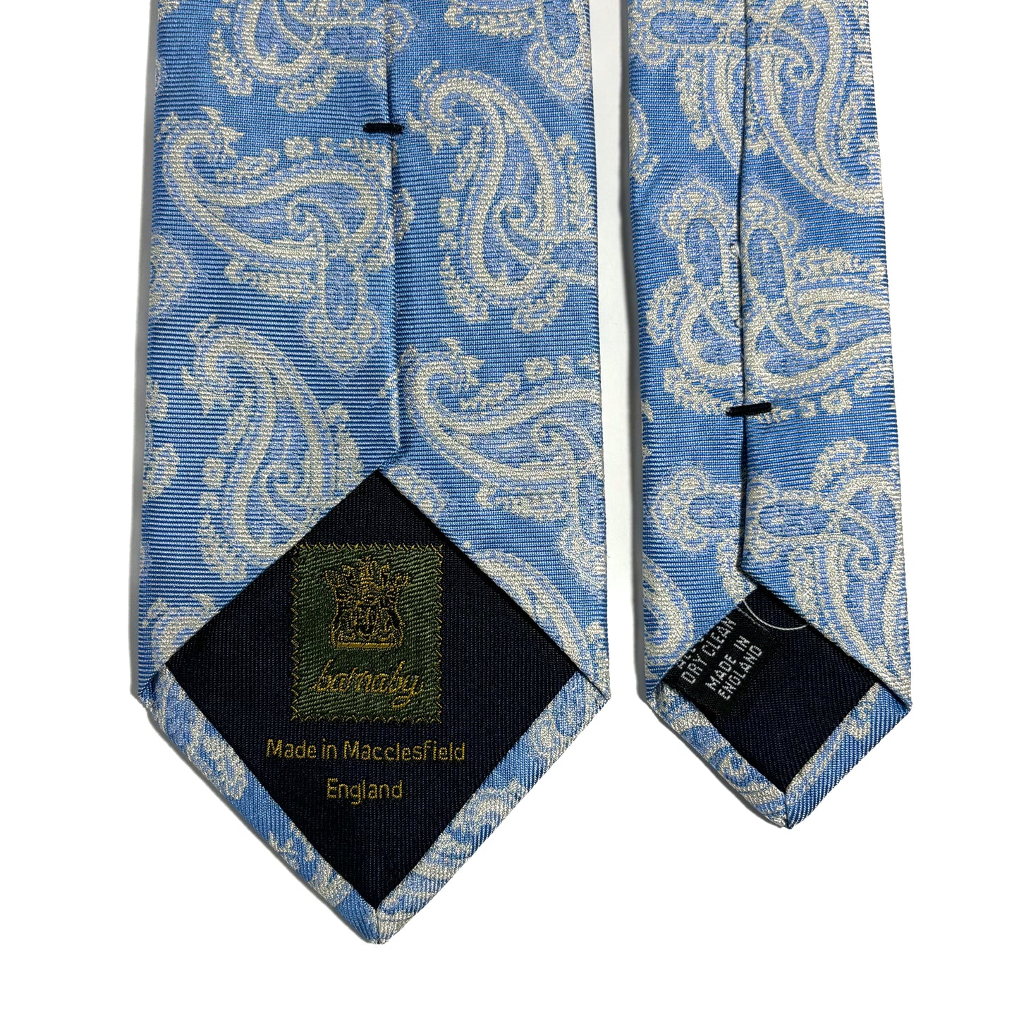 Light Blue Paisley Silk Jacquard Tie