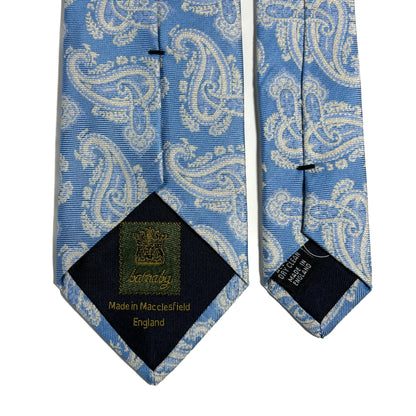 Light Blue Paisley Silk Jacquard Tie