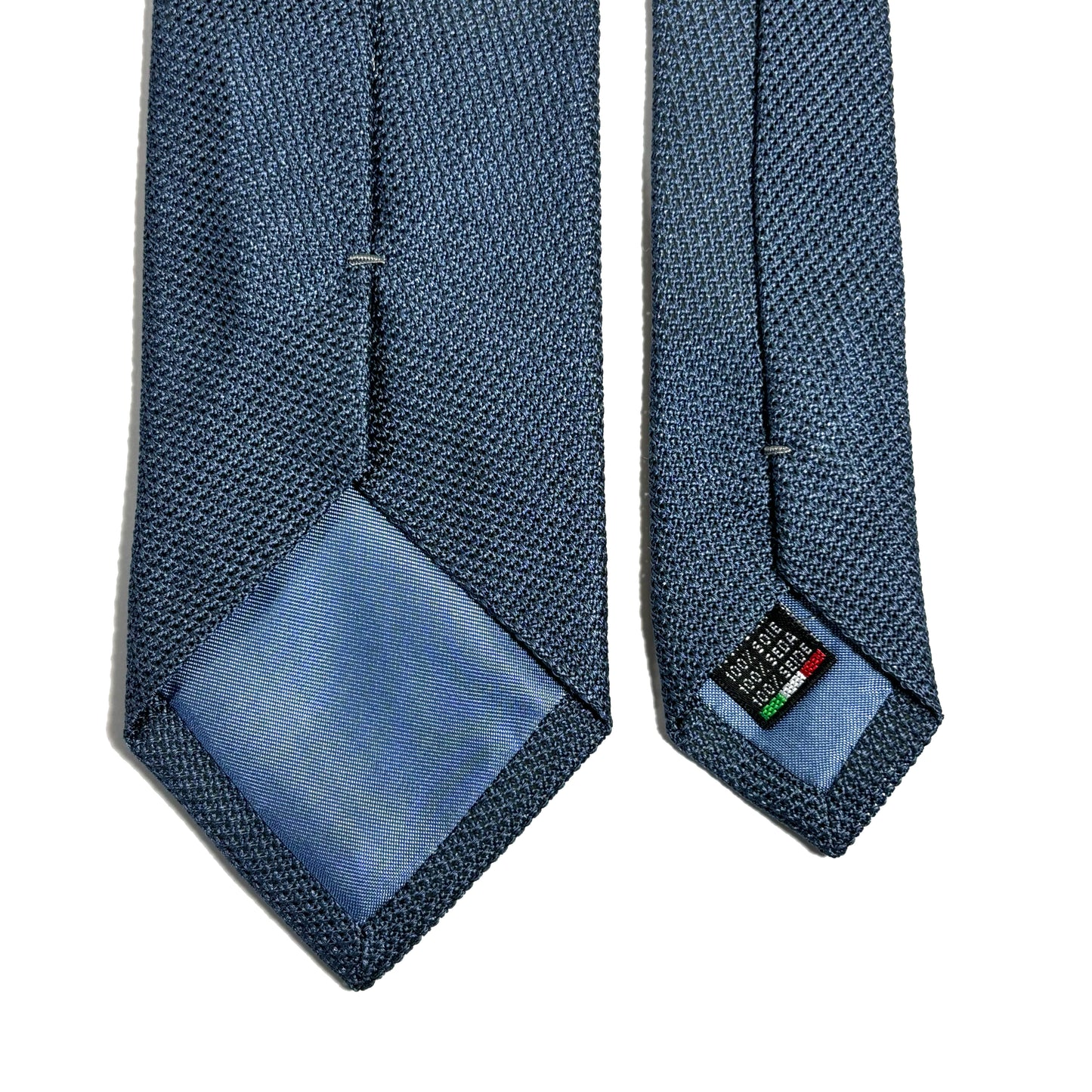 Avion Blue Silk Grenadine Tie (Garza Fina)