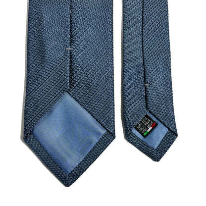 Avion Blue Silk Grenadine Tie (Garza Fina)