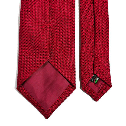 Crimson Red Silk Grenadine Tie (Garza Grossa)