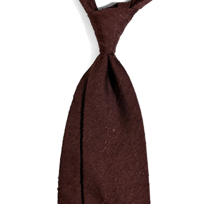 Brown Silk Shantung Tie