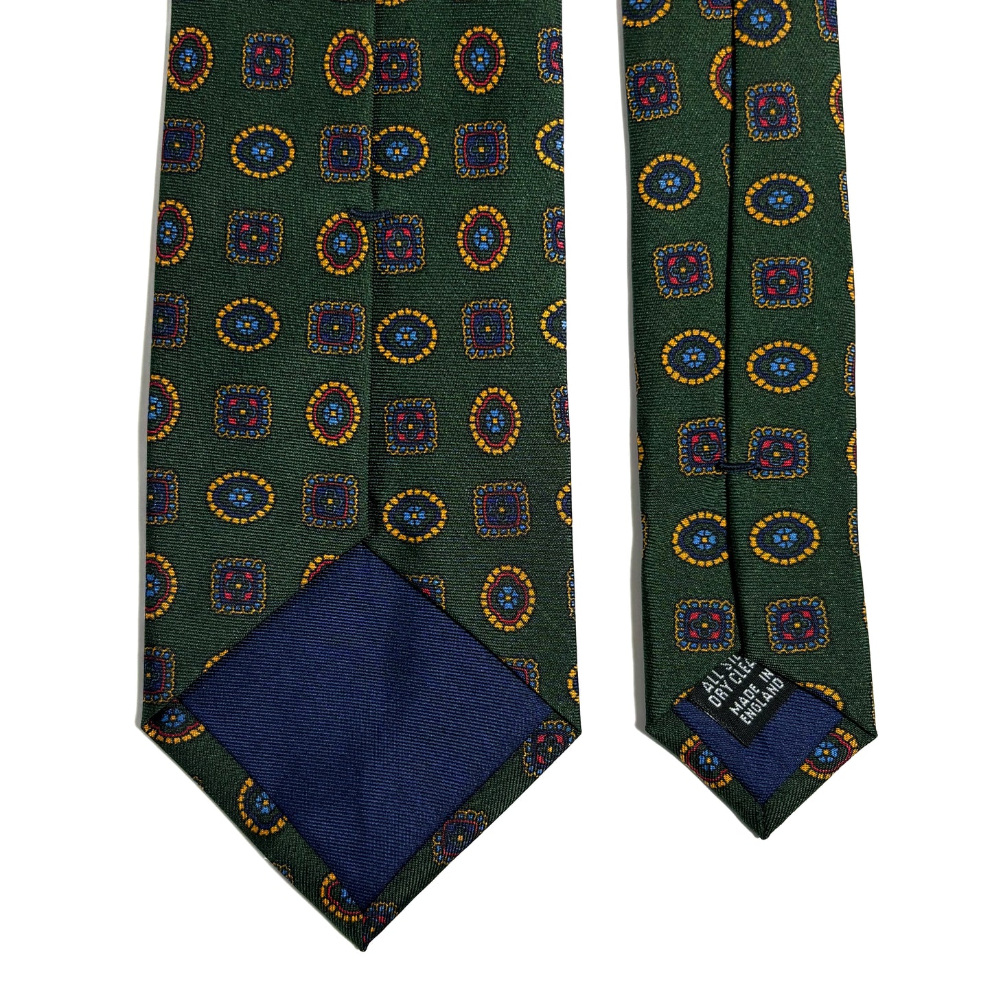 Forest Green Geometric Silk Tie