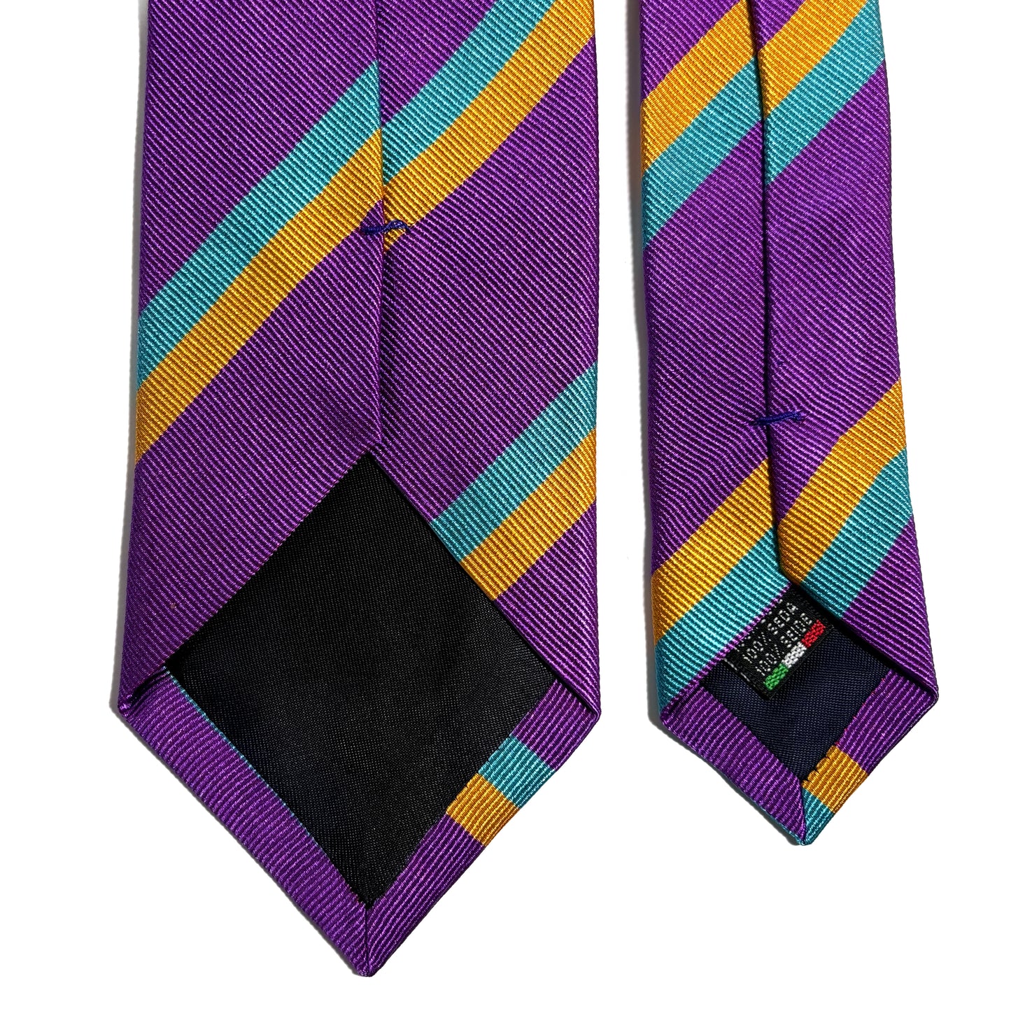 Purple Striped Silk Repp Tie