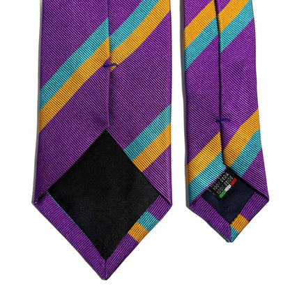 Purple Striped Silk Repp Tie