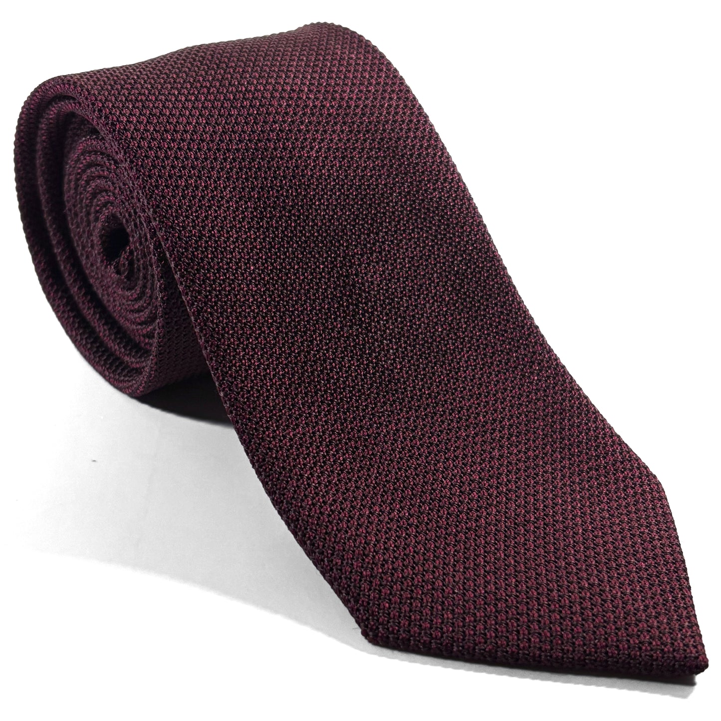 Deep Burgundy Silk Grenadine Tie (Garza Fina)