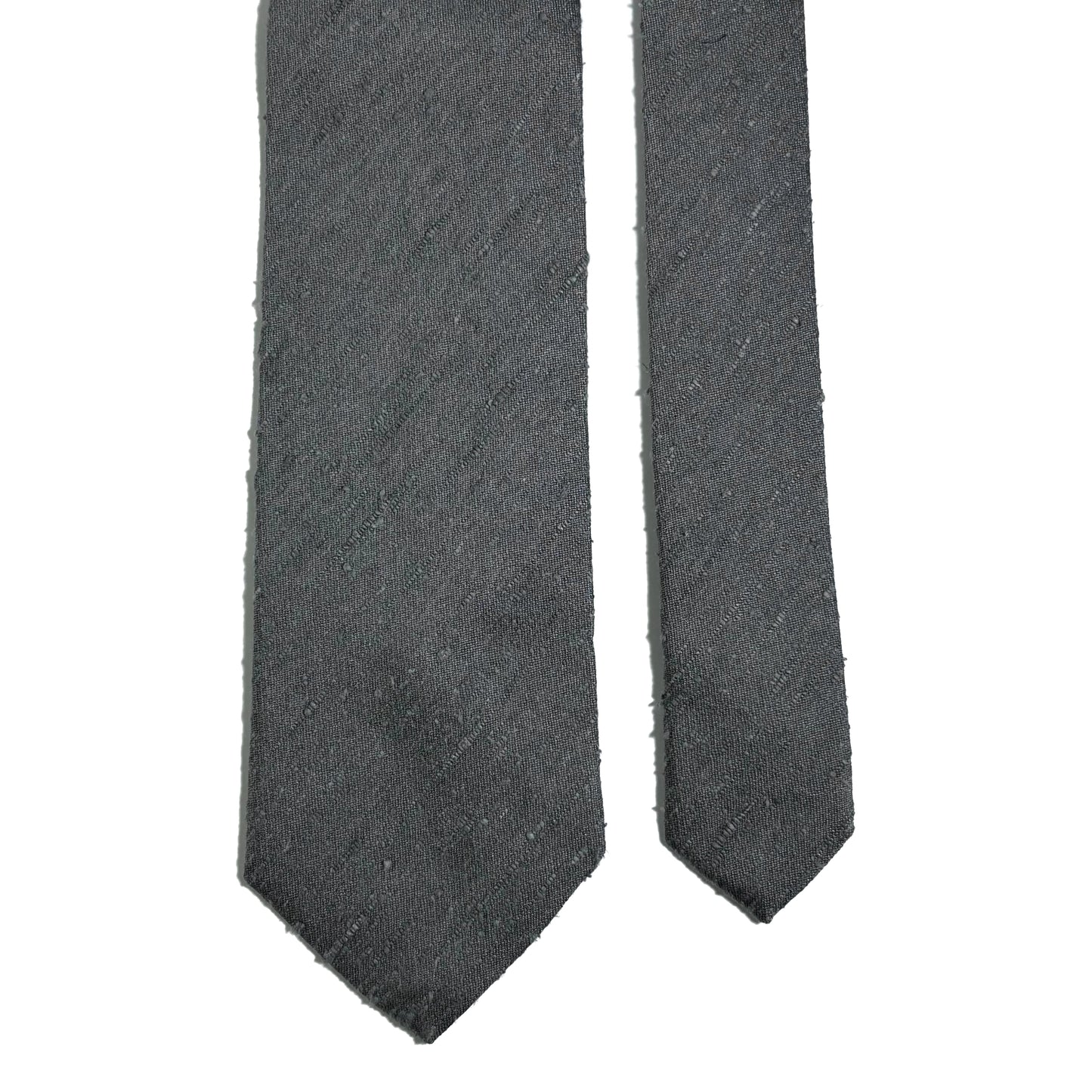 Elephant Gray Silk Shantung Tie