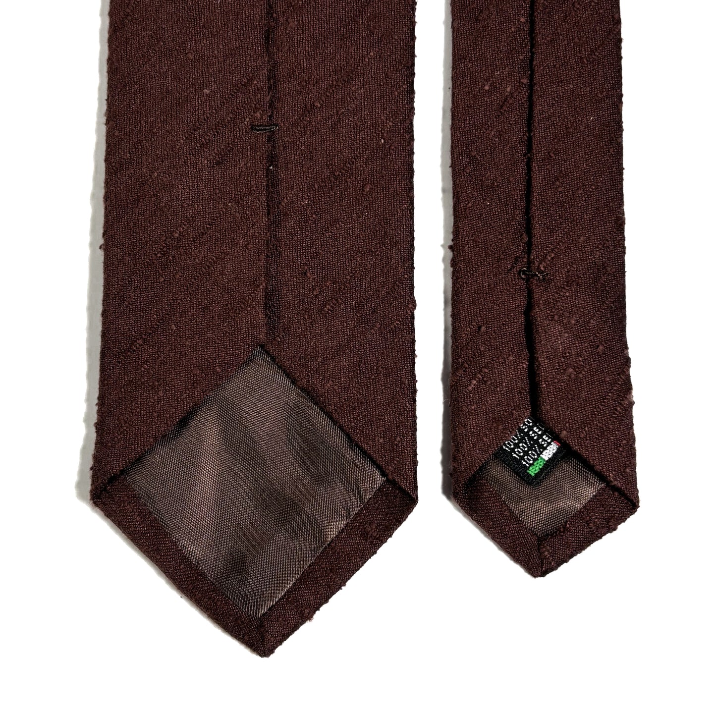 Brown Silk Shantung Tie
