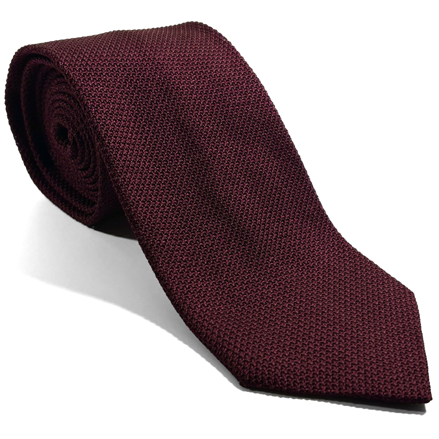 Deep Burgundy Silk Grenadine Tie (Garza Fina)