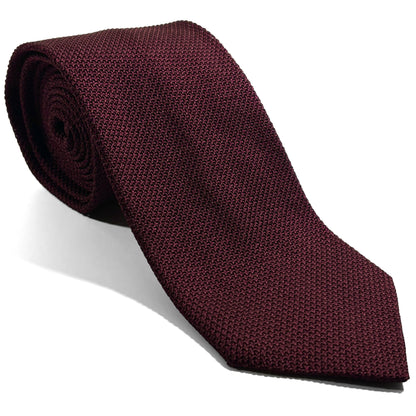 Deep Burgundy Silk Grenadine Tie (Garza Fina)