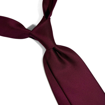 Burgundy English Printed Twill Silk Tie