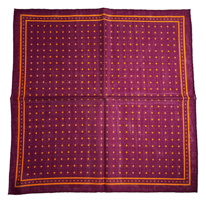 Magenta - Polka Dot - Wool/Silk Pocket Square