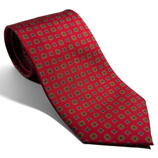 Red Floral Silk Tie