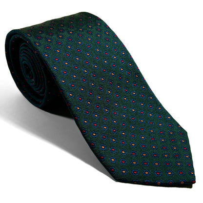Forest Green Floral Neats Silk Jacquard Tie