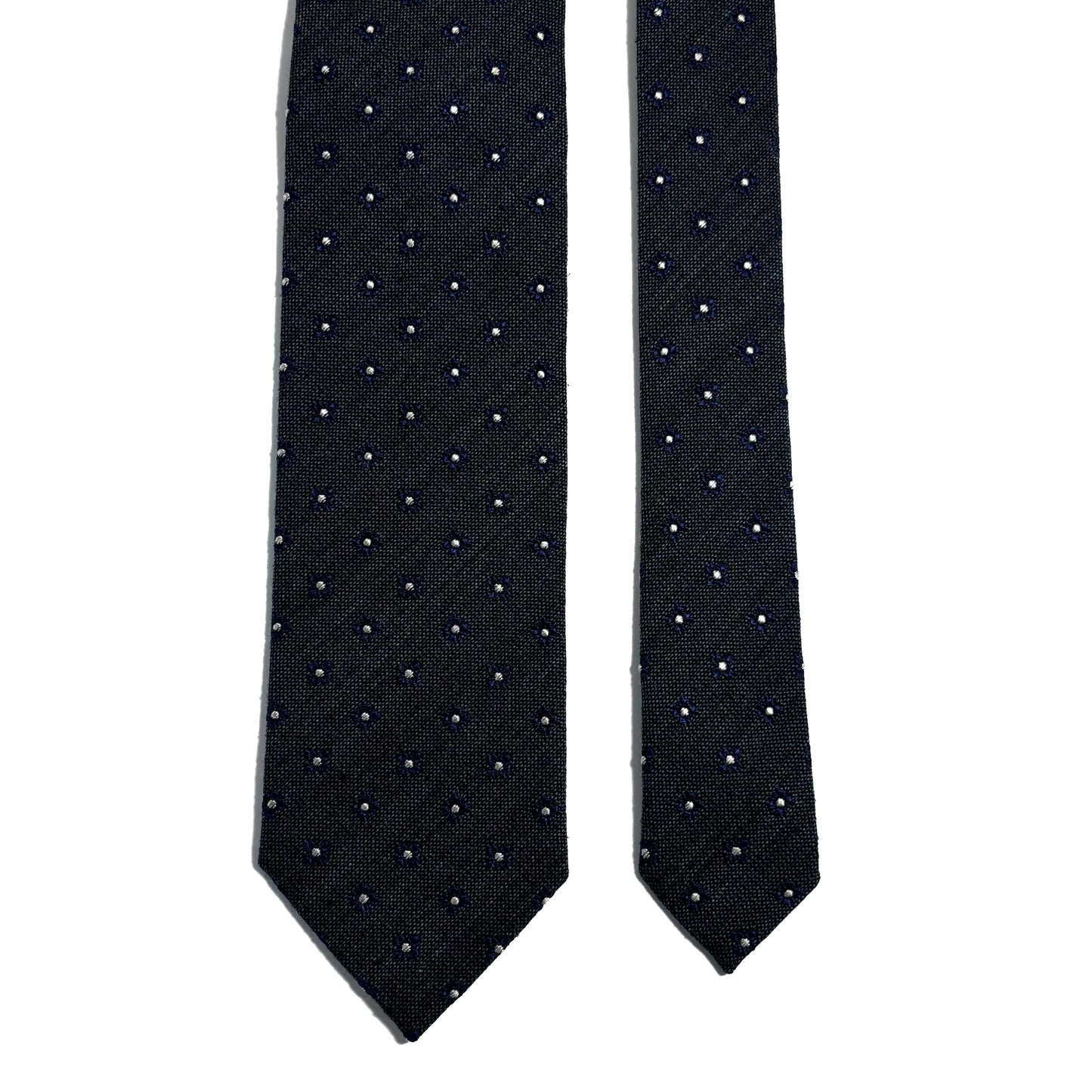 Charcoal Gray Floral Wool/Silk Jacquard Tie