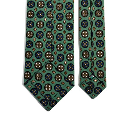 Mint Green Floral Ancient Madder Silk Tie