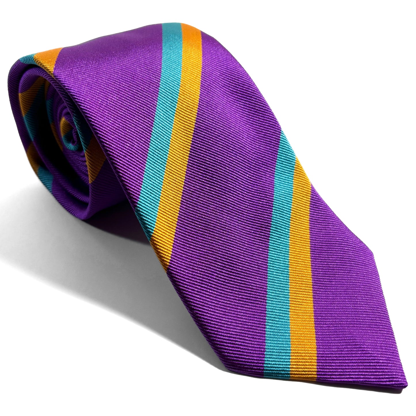 Purple Striped Silk Repp Tie