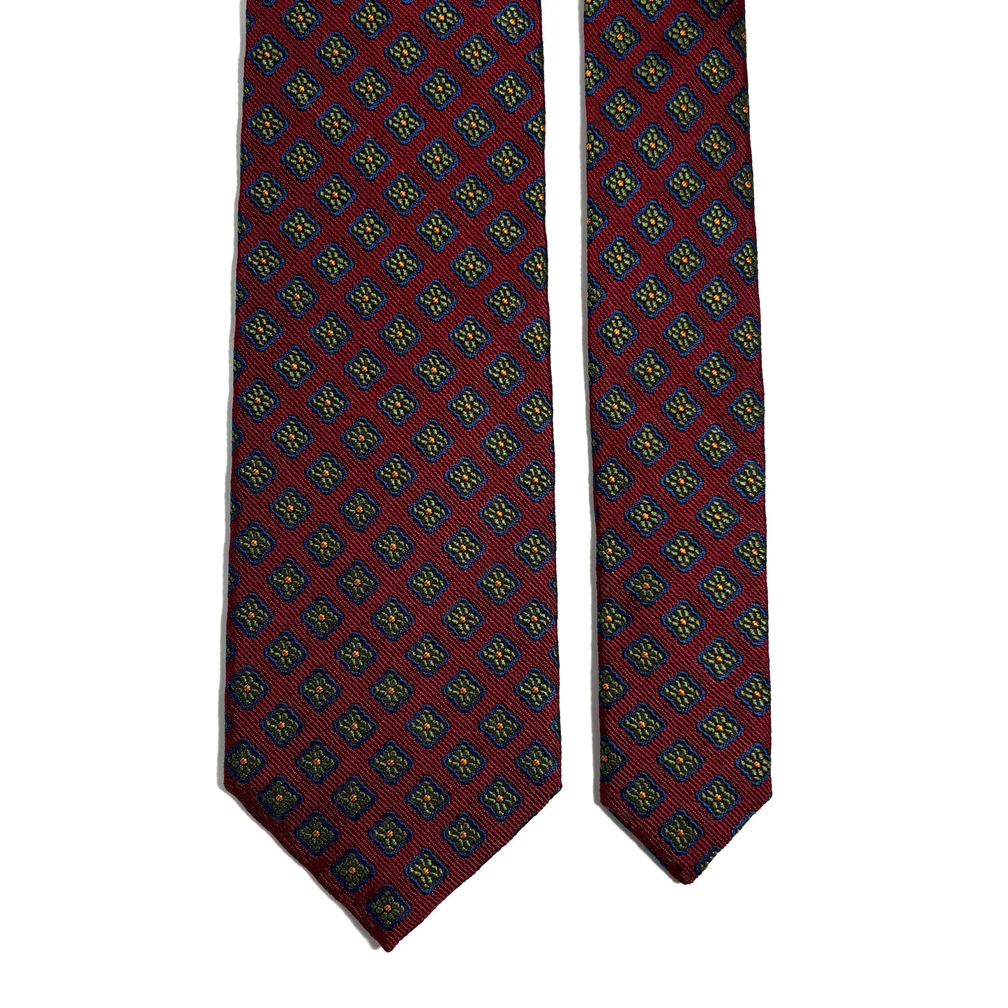 Burgundy Diamond Silk Jacquard Tie