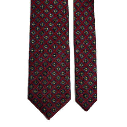 Burgundy Diamond Silk Jacquard Tie