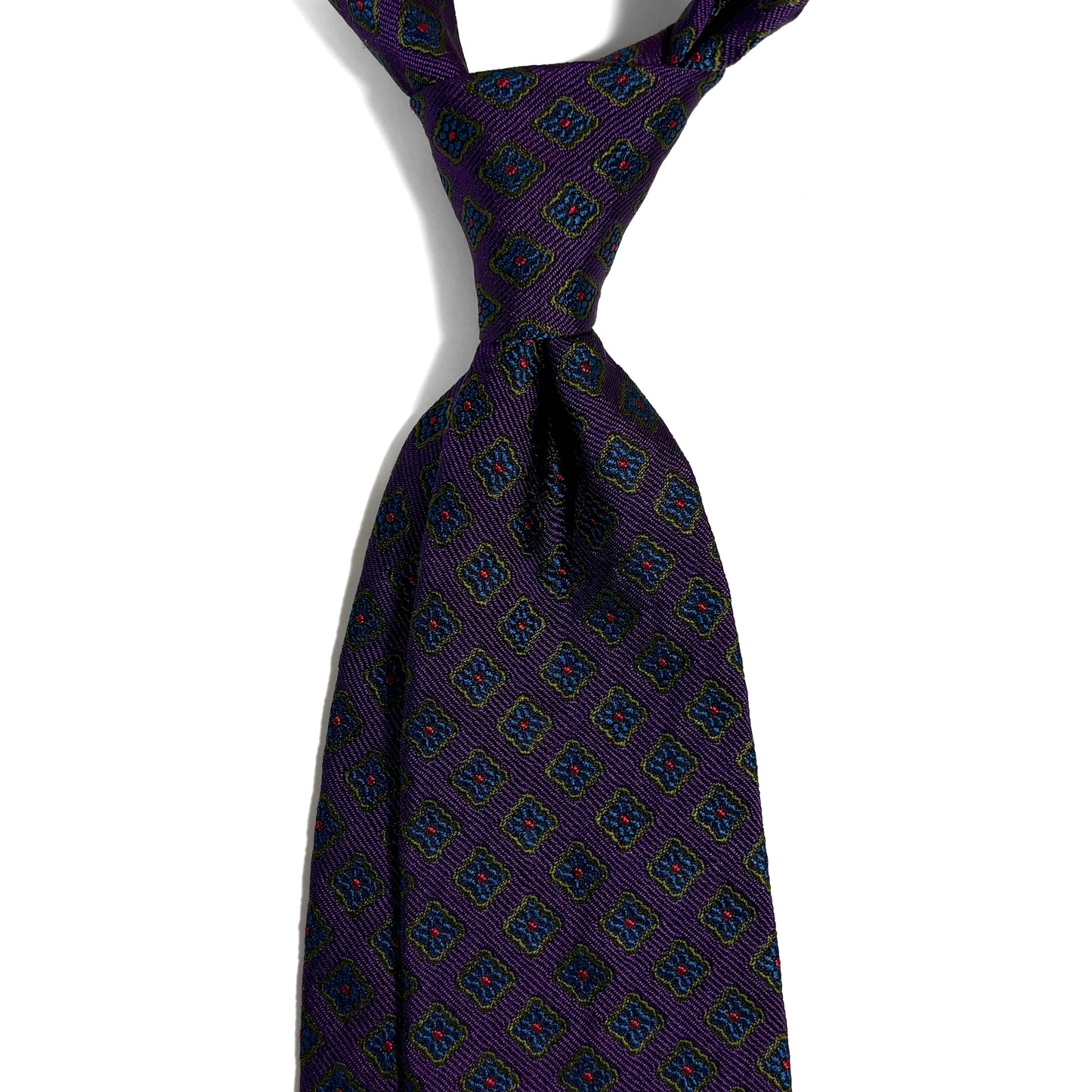 Purple Diamond Silk Jacquard Tie