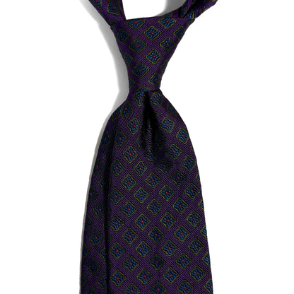Purple Diamond Silk Jacquard Tie