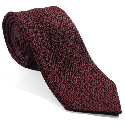Burgundy Silk Grenadine Tie (Garza Grossa)