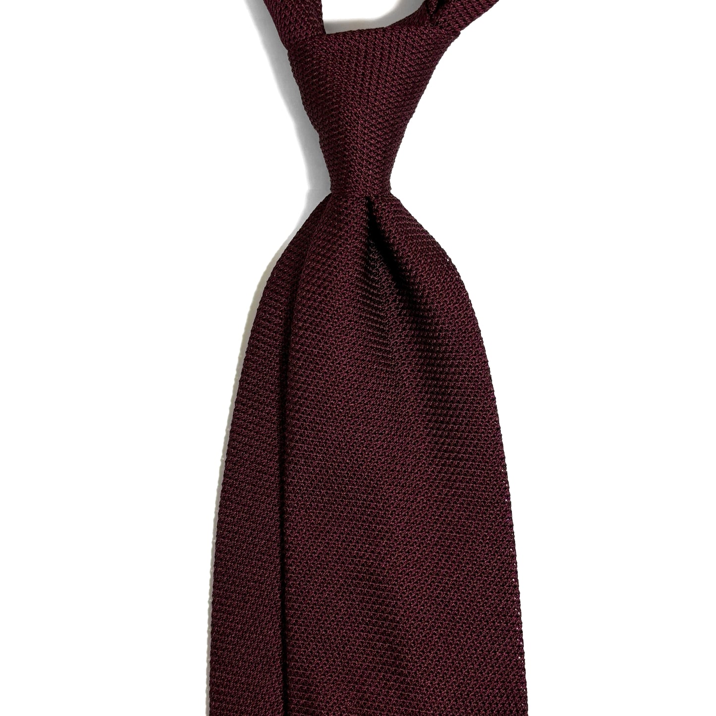 Deep Burgundy Silk Grenadine Tie (Garza Fina)