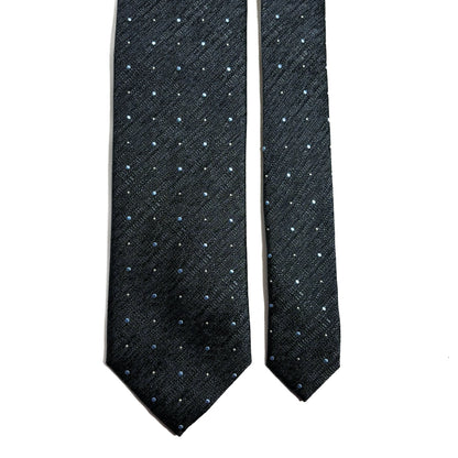 Heather Gray Polka Dot Silk Jacquard Tie
