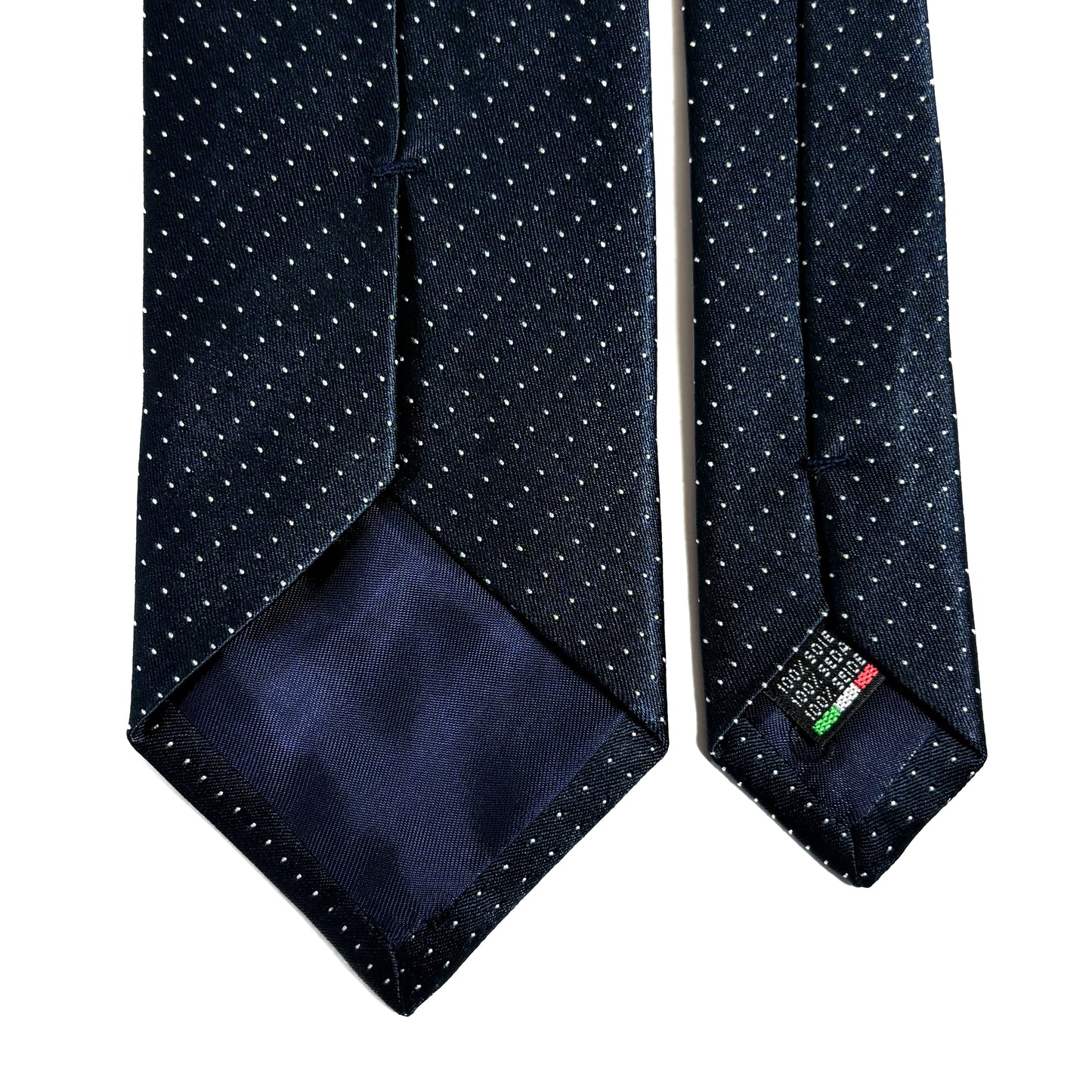 Navy Blue Polka Dot Silk Jacquard Tie