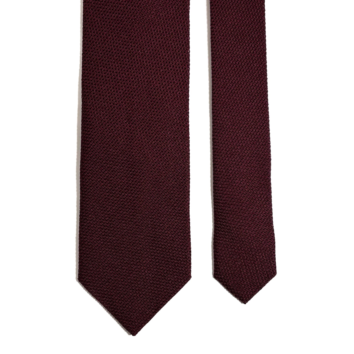 Deep Burgundy Silk Grenadine Tie (Garza Fina)