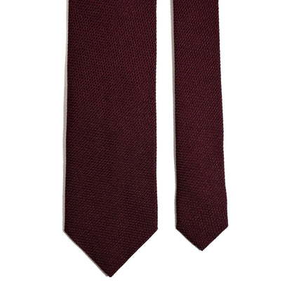 Deep Burgundy Silk Grenadine Tie (Garza Fina)