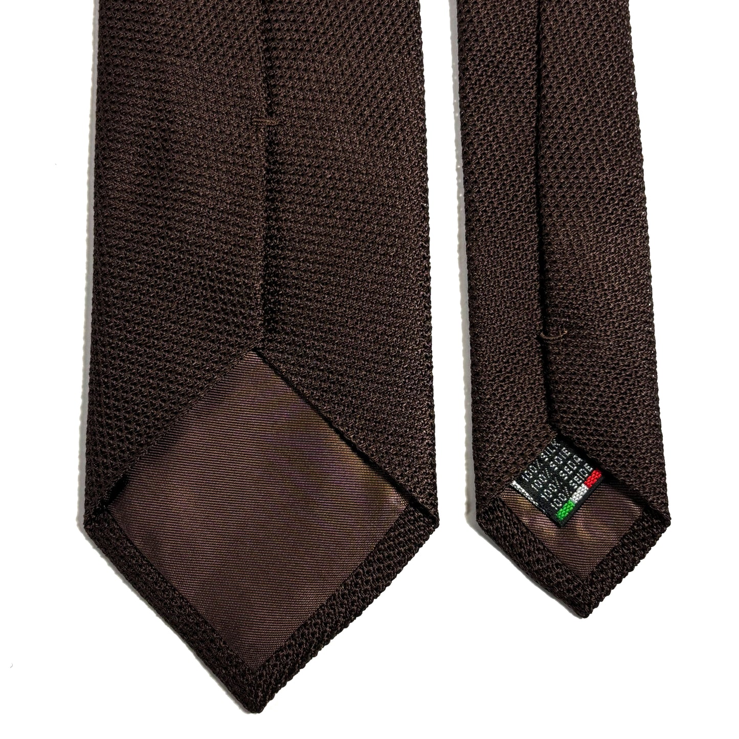 Brown Silk Grenadine Tie (Garza Fina)
